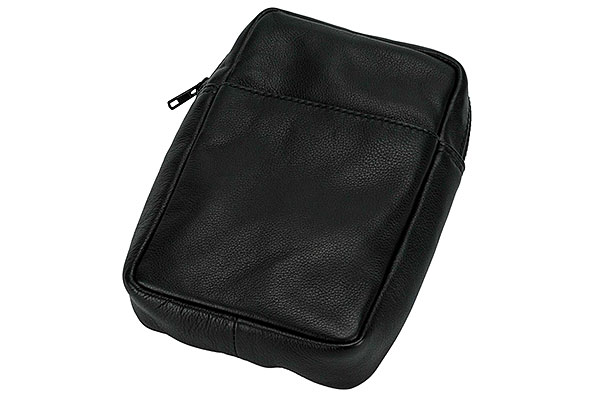 Passatore Leder Schwarz Multifunktionstasche für 3 Pfeifen Passatore Leder Schwarz Multifunktionstasche für 3 Pfeifen