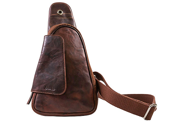 Passatore Leder Braun Antik Sling-Tasche für 2 Pfeifen Passatore Leder Braun Antik Sling-Tasche für 2 Pfeifen