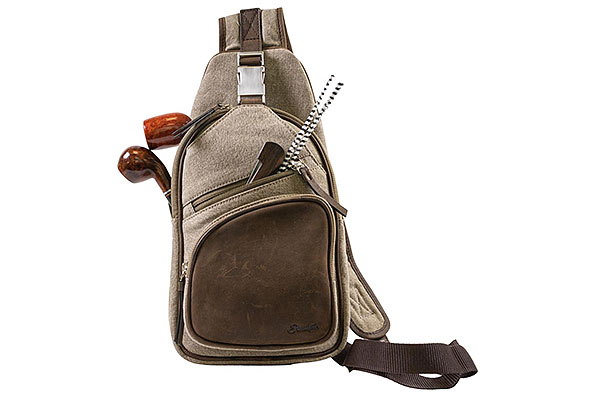 Passatore Canvas Sand Sling-Tasche für 3 Pfeifen Passatore Canvas Sand Sling-Tasche für 3 Pfeifen
