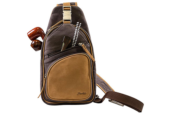 Passatore Canvas Anthracite Sling Bag for 3 Pipes Passatore Canvas Anthracite Sling Bag for 3 Pipes