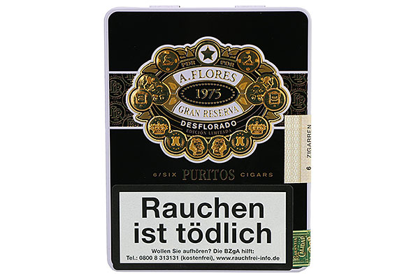 PDR A. Flores 1975 Gran Reserva Desflorado Purito 6 Cigars PDR A. Flores 1975 Gran Reserva Desflorado Purito 6 Cigars