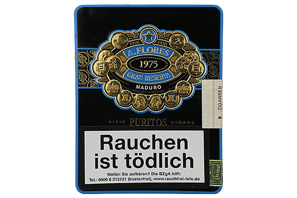 PDR A. Flores 1975 Gran Reserva Maduro Purito 6 Zigarren PDR A. Flores 1975 Gran Reserva Maduro Purito 6 Zigarren