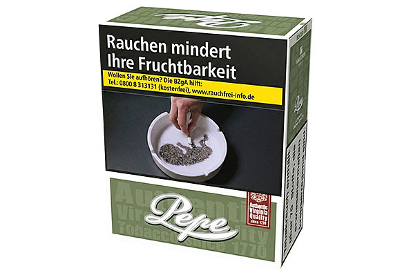Pepe Rich Green 3XL-Box 40 King Size Cigarettes Pepe Rich Green 3XL-Box 40 King Size Cigarettes