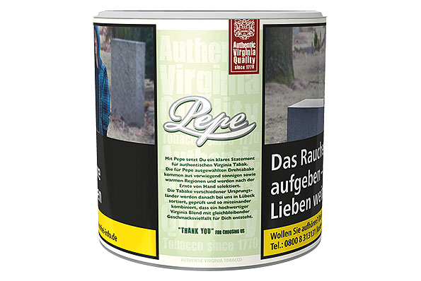 Pepe Bright Green Cigarette tobacco 80g Tin Pepe Bright Green Cigarette tobacco 80g Tin