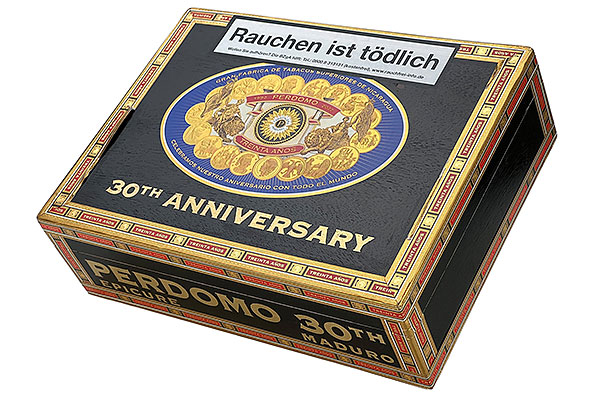 Perdomo 30th Anniversary Maduro Epicure 30er Kiste geschlossen