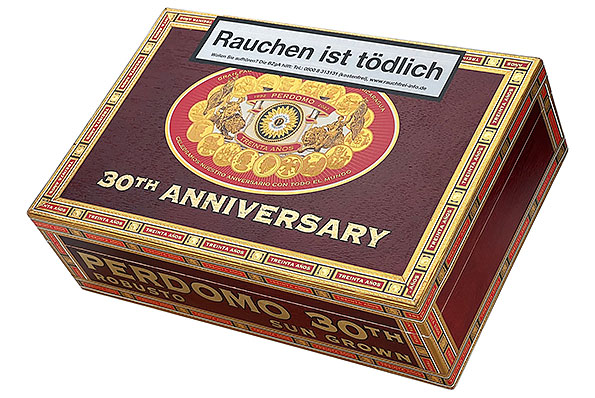 Perdomo 30th Anniversary Sun Grown Robusto 30er Kiste geschlossen
