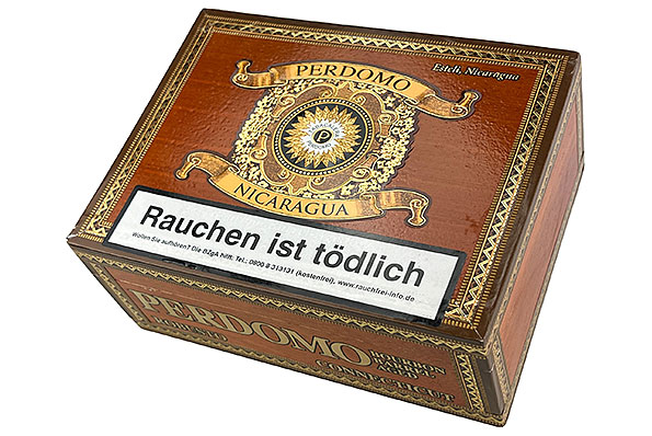 Perdomo Bourbon Barrel-Aged Connecticut Robusto box of 24 closed