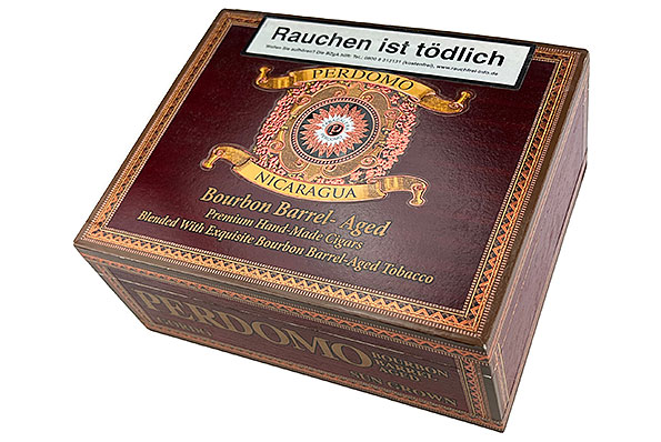 Perdomo Bourbon Barrel-Aged Sun Grown Gordo 24er Kiste geschlossen