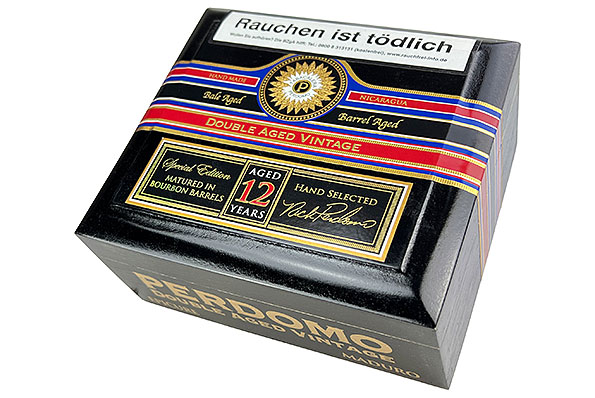 Perdomo Double Aged 12 Year Vintage Maduro Epicure 24er Kiste geschlossen