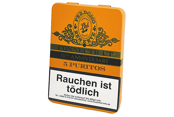 Perdomo Reserve 10th Anniversary Connecticut Purito 5er Kiste geschlossen