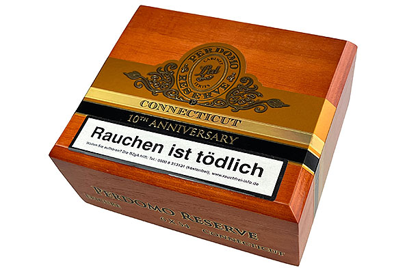 Perdomo 10th Anniversary Connecticut Epicure 25er Kiste geschlossen