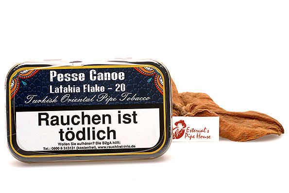 Pesse Canoe Latakia Flake - 20 Pfeifentabak 50g Dose Pesse Canoe Latakia Flake - 20 Pfeifentabak 50g Dose