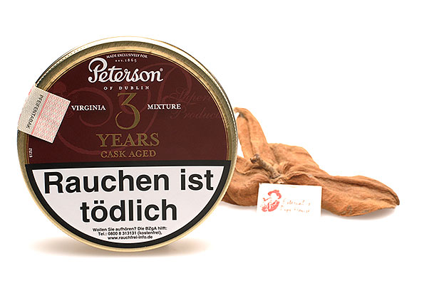 Peterson Cask Aged Virginia Mixture (Rum) Pfeifentabak 50g Dose Peterson Cask Aged Virginia Mixture (Rum) Pfeifentabak 50g Dose