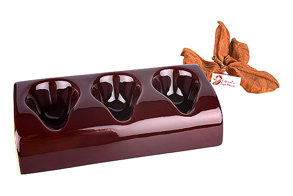 Ceramic Pipe stand brown for 3 Pipes Ceramic Pipe stand brown for 3 Pipes