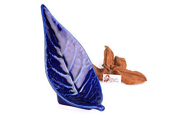 Denicotea Ceramic Pipe stand Blue Leaf for 1 Pipe Denicotea Ceramic Pipe stand Blue Leaf for 1 Pipe
