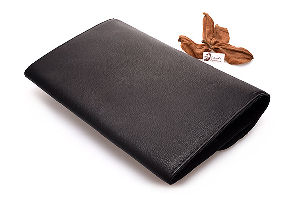 Vauen Leder Pfeifentasche Schwarz R�ckansicht Flaches Design