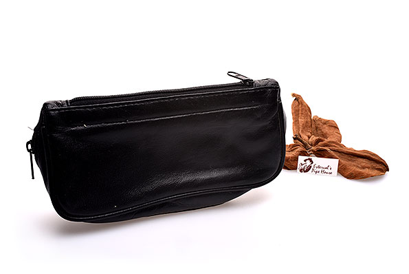 No Name Tabaktasche Leder Schwarz R�ckseite