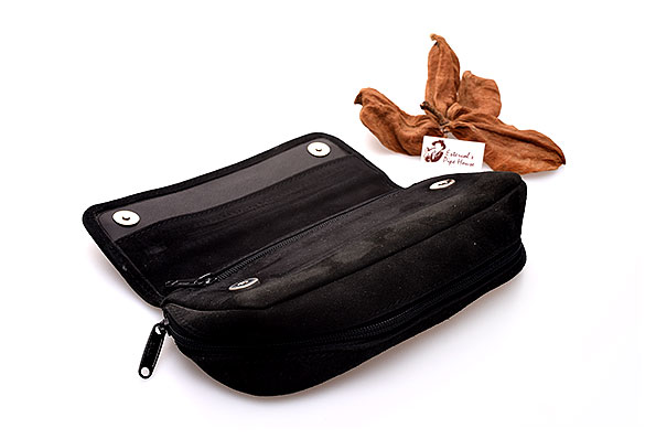 Martin Wess Kombitasche Veloursleder Schwarz Erste Klappe ge�ffnet