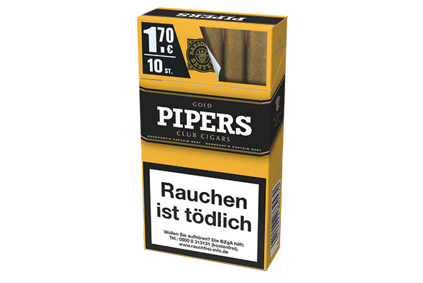 Pipers Club Cigars Gold Vanilla (Senoritas) 10 Zigarren Pipers Club Cigars Gold Vanilla (Senoritas) 10 Zigarren