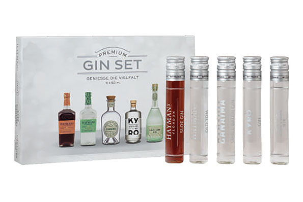 Premium Gin Set 26-47% vol. 5x 50ml Premium Gin Set 26-47% vol. 5x 50ml