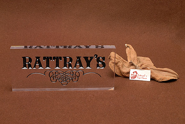 Rattrays cut-glass Sign