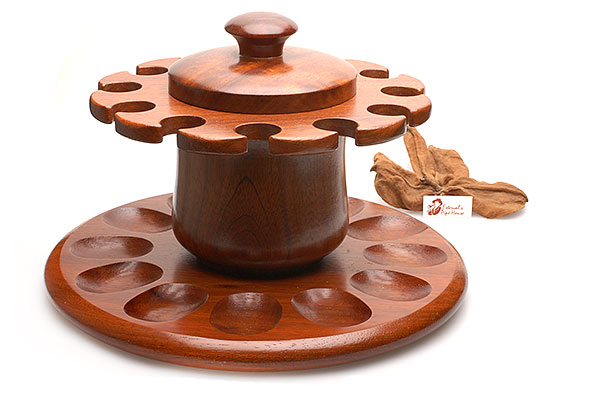 RO-EL Pipe Rack for 12 Pipes incl. Tobacco pot - Estate RO-EL Pipe Rack for 12 Pipes incl. Tobacco pot - Estate