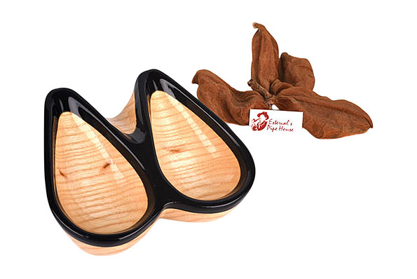 RO-EL Pipe Holder Solid Briarwood for 2 Pipes Estate RO-EL Pipe Holder Solid Briarwood for 2 Pipes Estate