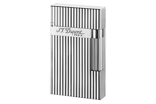 S.T. Dupont Ligne2 silver plate stripes Flint Lighter S.T. Dupont Ligne2 silver plate stripes Flint Lighter