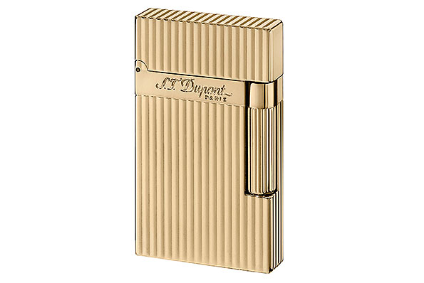 S.T. Dupont Ligne2 vergoldet längsgestreift Steinfeuerzeug S.T. Dupont Ligne2 vergoldet längsgestreift Steinfeuerzeug