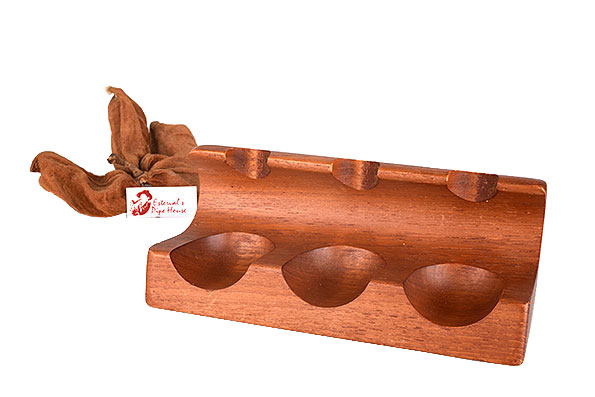 Wooden pipe stand for 3 pipes Estate