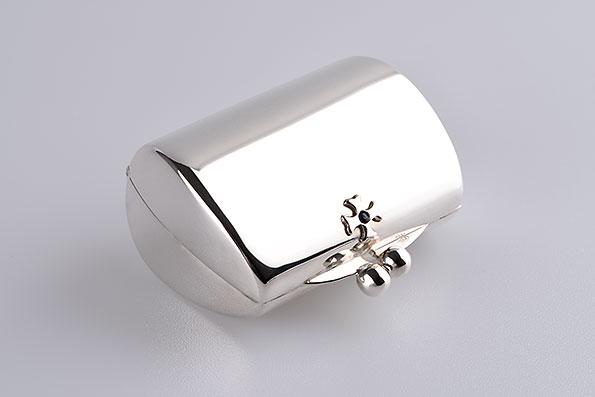 Sillems Pillendose im Handtaschenformat 925er Sterling Silber