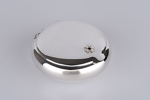 Sillems pill box round large 925er Sterling Silver
