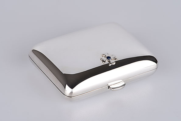 Sillems Pillendose anatomische Form 925er Sterling Silber