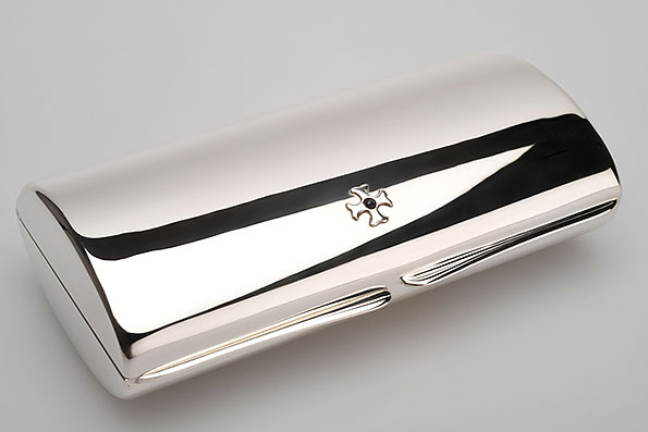 Sillems Etui Oval für Zigaretten 925er Sterling Silber