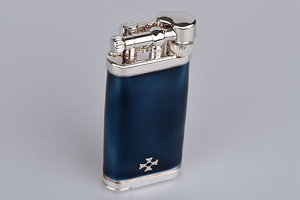 Sillem's 1186B Pfeifenfeuerzeug Old Boy Emaille Blau Sillem's 1186B Pfeifenfeuerzeug Old Boy Emaille Blau