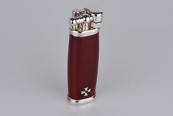 Sillems 1187R Pfeifenfeuerzeug Slim Boy Emaille Rot