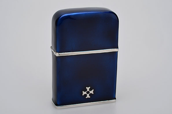 Sillems Cover for a Zippo insert 925er Sterling Silver Blue Sillems Cover for a Zippo insert 925er Sterling Silver Blue