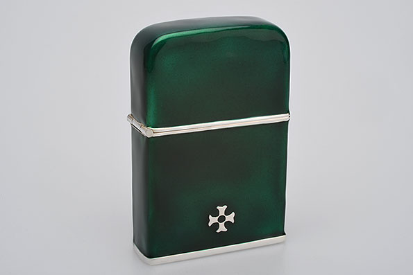 Sillems Cover for a Zippo insert 925er Sterling Silver Green Sillems Cover for a Zippo insert 925er Sterling Silver Green