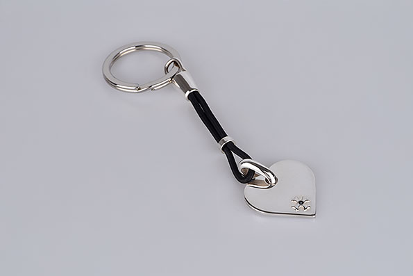 Sillems Schlsselanhnger Herzplatte 925er Sterling Silver