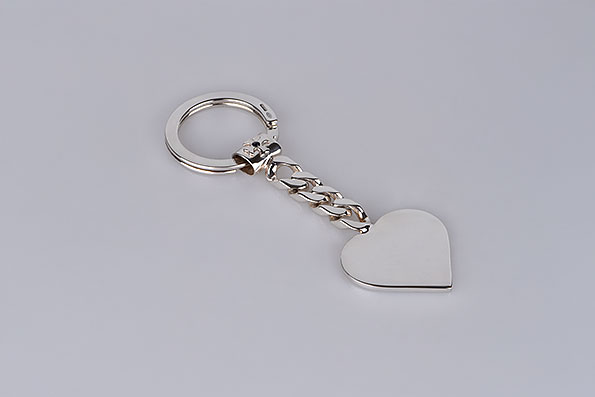 Sillems Schlsselanhnger Herzplatte 925er Sterling Silber