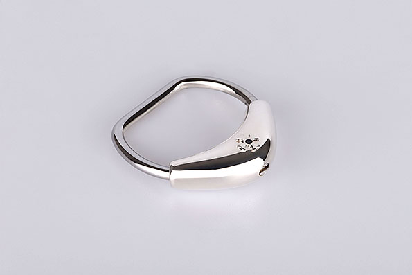 Sillems Schlsselanhnger mit Stahlbgel 925er Sterling Silber