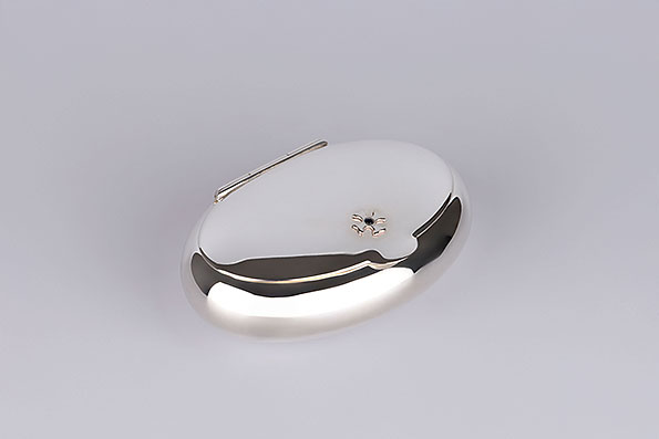 Sillems Pillendose oval 925er Sterling Silber