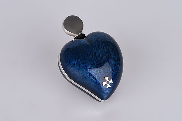 Sillems Parfmflakon weinendes Herz Blau 925er Sterling Silber
