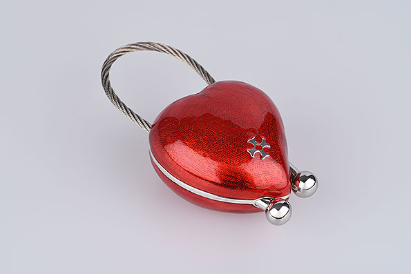 Sillem's Schlsselherz Emaille Rot 925er Sterling Silber