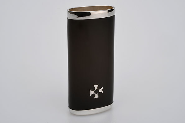 Sillems mini BiC Lighter case 925er Sterling Silver Black [1345S Sillems mini BiC Lighter case 925er Sterling Silver Black [1345S