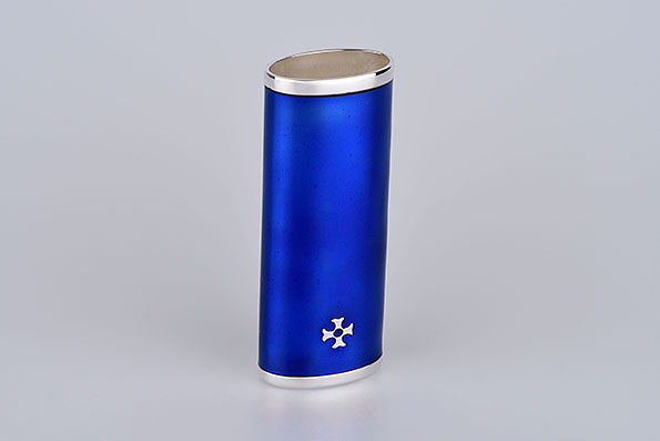 Sillem's BiC Hülle 925er Sterling Silber Emaille Blau Sillem's BiC Hülle 925er Sterling Silber Emaille Blau