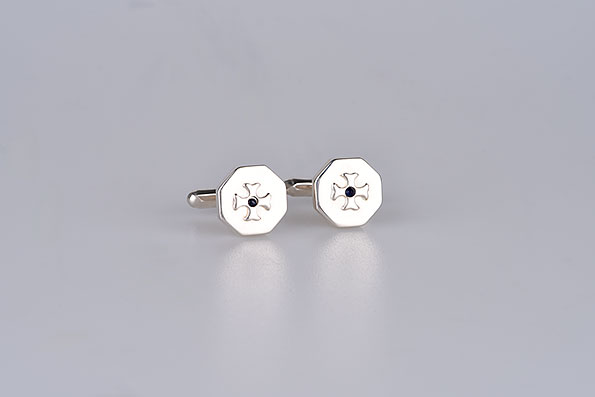 Sillems Manschettenknpfe rund 925er Sterling Silber