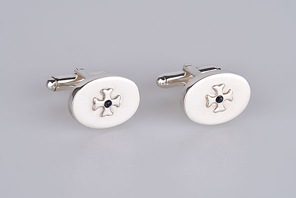 Sillems Manschettenknpfe oval 925er Sterling Silber