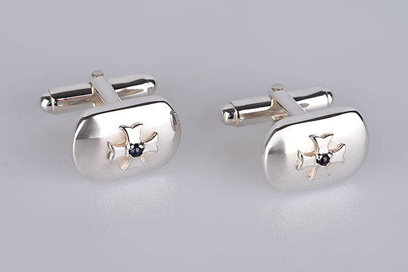 Sillem´s Cufflinks square 925er Sterling Silver Sillem´s Cufflinks square 925er Sterling Silver