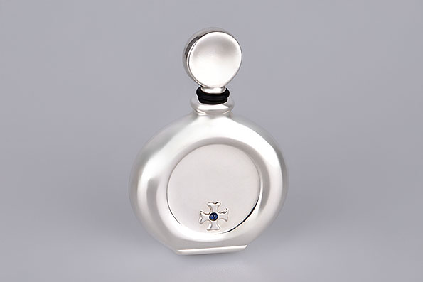 Sillem´s Parfümflakon rund mit Tupfer 925er Sterling Silber Sillem´s Parfümflakon rund mit Tupfer 925er Sterling Silber